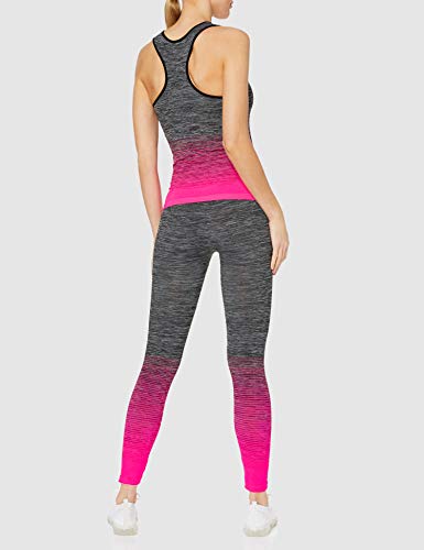 FM London Vest Top And Leggings Conjunto ropa deportiva, Rosa (Pink), Talla única (Talla del fabricante: 8-14) para Mujer