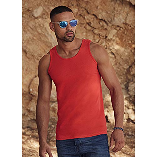 Fruit of the Loom - Camiseta Básica de Tirantes para Hombre (2XL/Azul)