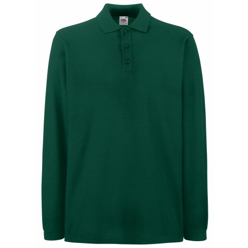 Fruit of the Loom - Polo de Manga Larga para Hombre (Talla XL), Color Verde