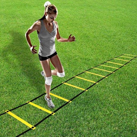 Fsskgxx Escalera de Agilidad de Velocidad, Escalera de Salto del Kit de Entrenamiento de flexibilidad de fútbol de 4 m