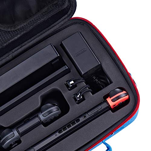 Funlab Funda de Transporte de Viaje Compatible con Nintendo Switch Sistema,Cute y Deluxe,Case Rígida de Protector Estuche de Almacenamiento para Nintendo Switch Console y Accesorios