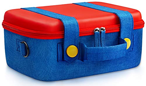 Funlab Funda de Transporte de Viaje Compatible con Nintendo Switch Sistema,Cute y Deluxe,Case Rígida de Protector Estuche de Almacenamiento para Nintendo Switch Console y Accesorios