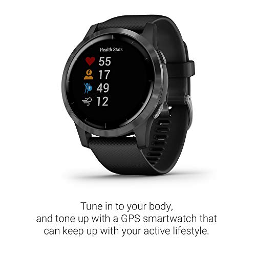 Garmin Vivoactive 4 - Reloj inteligente con GPS y funciones de control de la salud durante todo el día, color negro