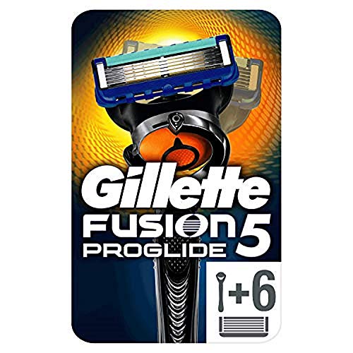 Gillette Fusion5 ProGlide - Maquinilla de Afeitar con 6 Recambios, Paquete Apto para el Buzón de Correos