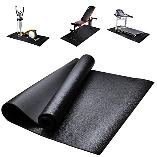 GIOVARA Esterilla de ejercicio y equipo de fitness, antideslizante, alfombrilla protectora de piso para cintas de correr, ciclismo, Rowers, Cross Trainers y otros equipos de gimnasio, 180cm x 80 cm