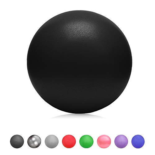 Gloop - Pelota blanda de gimnasia gruesa antipinchazos, pelota de pilates, bandas de resistencia, Unisex, Negro
, 25 cm