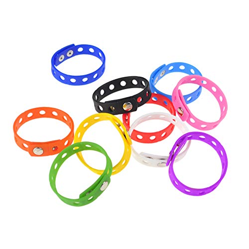 GOGO - 10 pulseras de silicona ajustables para adultos para zapatos, Unisex adulto, color varios colores, tamaño talla única