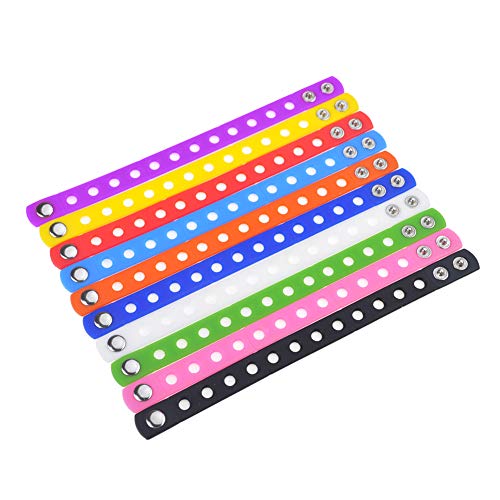 GOGO - 10 pulseras de silicona ajustables para adultos para zapatos, Unisex adulto, color varios colores, tamaño talla única