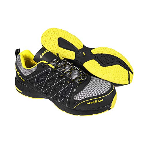 Goodyear GYSHU1502, Zapatillas de Seguridad para Hombre, Negro (Black/Yellow), 43 EU