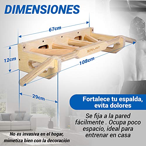 Gorilant - Barra de Dominadas Titan Pared sobre Puerta, Pulls up Bar, Múltiples agarres| Montaje Fácil | Antideslizante | hasta 130 kg