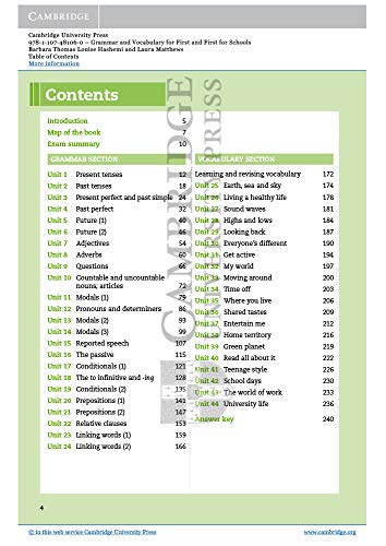 Grammar and Vocabulary for First and First for Schools. Book with Answers and Audio. (Cambridge Grammar for Exams)