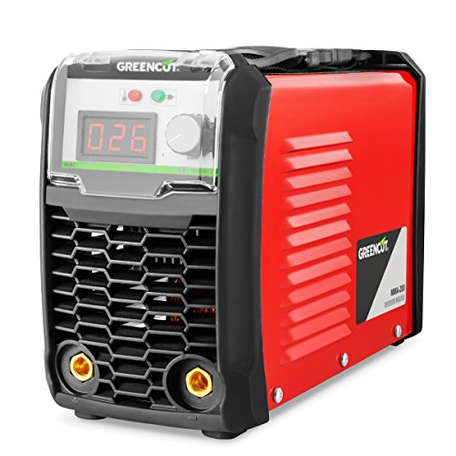 GREENCUT MMA200 - Soldador inverter turbo ventilado de corriente continua DC, 200A, Potencia Regulable, con Tecnología iGBT Máquina de Soldadora Portátil