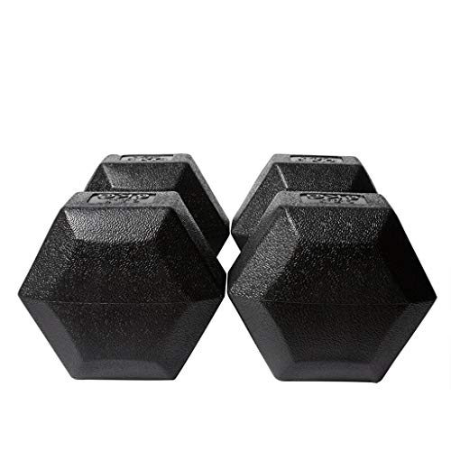 Guoqunshop Mancuernas/Ejercicio Fitness Workout 10kg Hexagonal Mancuernas de los Hombres de Home Fitness Equipment 10KG Un Par = 5 kg * 2 Fitness con Mancuernas