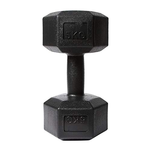 Guoqunshop Mancuernas/Ejercicio Fitness Workout 10kg Hexagonal Mancuernas de los Hombres de Home Fitness Equipment 10KG Un Par = 5 kg * 2 Fitness con Mancuernas