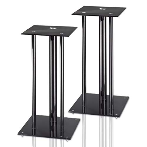 Hama 49813 - Pack de soportes para altavoces, negro