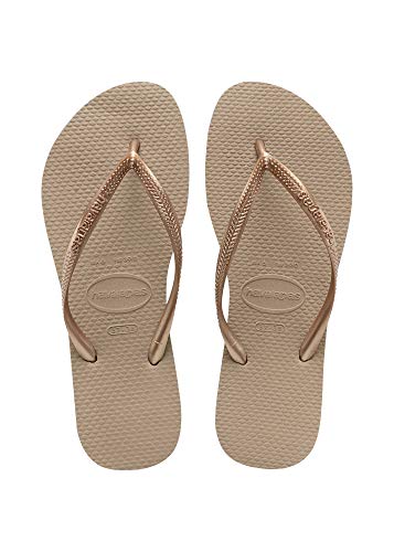 Havaianas Slim Chanclas Mujer, Marrón (Rose Gold), 37/38 EU