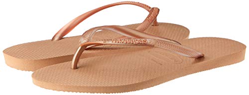 Havaianas Slim Chanclas Mujer, Marrón (Rose Gold), 37/38 EU