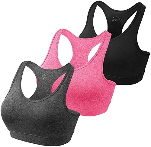 HBselect Sujetador Deportivo Mujer Material Cómodo Sin Costuras Almohadilla Desmontable para Gimnasio Yoga Bailar