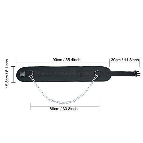 HemeraPhit - Cinturón de Dip con Cadena para Levantamiento de Pesas