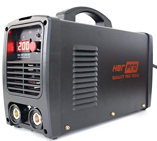 HERPRO Soldador Inverter Profesional IGBT 200 Amperios para soldadura por arco MMA - 60% Factor De Marcha y 3 Placas PCB Para un Alto Rendimiento