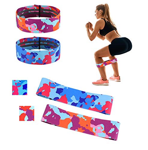 Hillento Las Bandas de Resistencia configuran Bandas de Ejercicios, Bandas de Ejercicios, Bandas elásticas, Ligeras, Pesadas y Pesadas para Las piernas, glúteos, Yoga, Fitness, Juego de 2