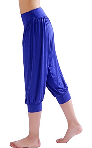 Hoerev F0017A05_Blue_XS - Pantalones para Mujer, Color Royalblue, Talla Large