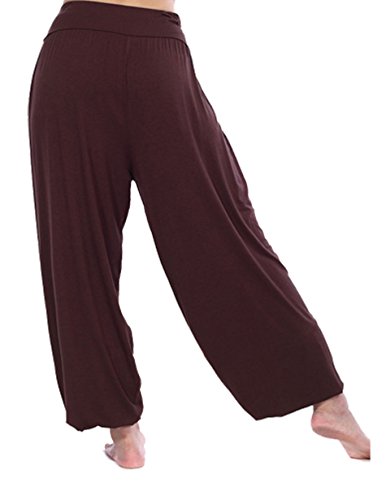 Hoerev Pantalón ancho de Yoga, tejido elástico muy suave -  negro -