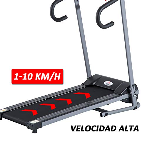 HOMCOM Cinta de Correr Electrica Plegable Pantalla LCD de 500W 220-240V 50/60 Hz