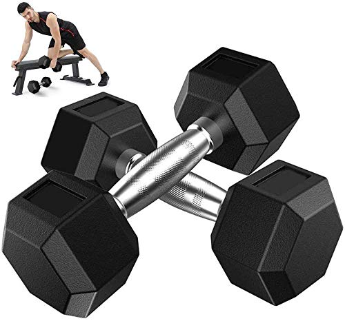 Home Hex Dumbbell Men s Fitness Pair Conjunto de Goma con Mancuernas fijas Equipo de Entrenamiento para Principiantes Home Fitness 1-10Kg-5kg Uptodate