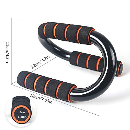 Hpera Flexiones Soporte Push Up Bar Equipo de Gimnasio para Hombres en casa Casa de Equipos de Fitness Soportes de Barra Push Up Orange,freesizze