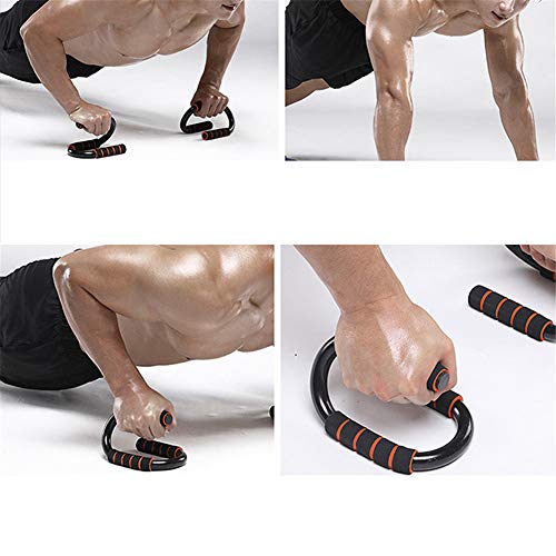 Hpera Flexiones Soporte Push Up Bar Equipo de Gimnasio para Hombres en casa Casa de Equipos de Fitness Soportes de Barra Push Up Orange,freesizze