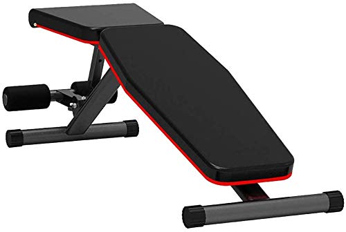 HSBAIS Banco Pesas Asiento Regulable, Compacto Banco de Fitness Diseño Antideslizante Banco de Entrenamiento Plano/Declinado/Inclinado,Black