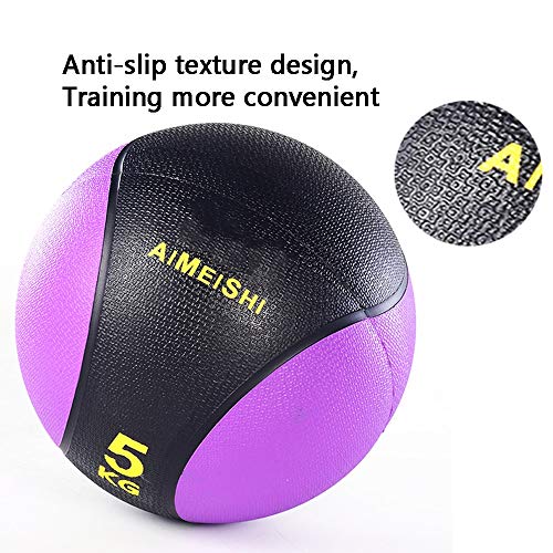 Hua Pelota Medicinal Balón Medicinal De Goma, Bola Sólida Elástica para Entrenamiento De Cintura Y Abdomen, Equilibrio Estable Entrenamiento Fitness Bola Bola De Gravedad, 6 Pesas (Size : 6kg)