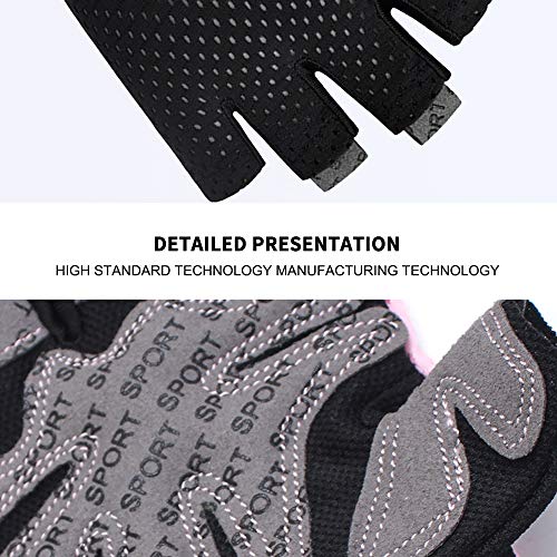 Hually Guantes Gimnasio para Hombre y Mujer, Gym Guantes Transpirable con Protección Completa de Muñeca y Palma, Antideslizante Guantes Crossfit para Levantamiento de Pesas, Musculación, Fitness(L)