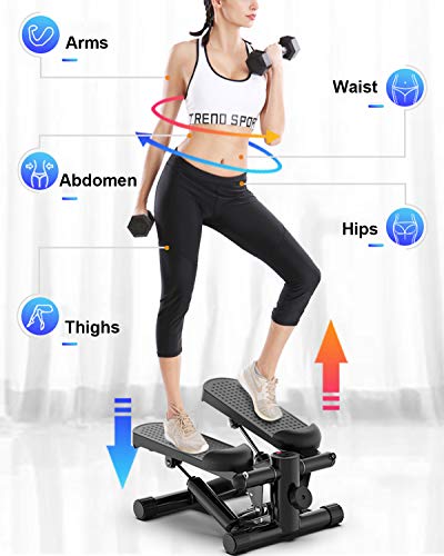 HUANPIN Stepper Up-Down Máquina de Step para Fitness Stair Stepper Cardio Entrenador de Ejercicios Acción retorcida