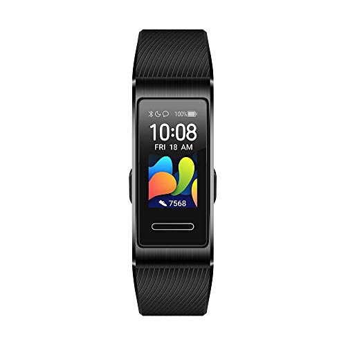 HUAWEI Band 4 Pro - Pulsera de actividad con pantalla AMOLED de 0.95 pulgadas, monitorización continua con TruSeen 3.5 24/7, monitoreo del sueño, GPS incorporado, 5 ATM, color graphite black