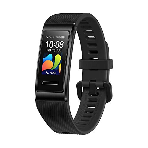 HUAWEI Band 4 Pro - Pulsera de actividad con pantalla AMOLED de 0.95 pulgadas, monitorización continua con TruSeen 3.5 24/7, monitoreo del sueño, GPS incorporado, 5 ATM, color graphite black