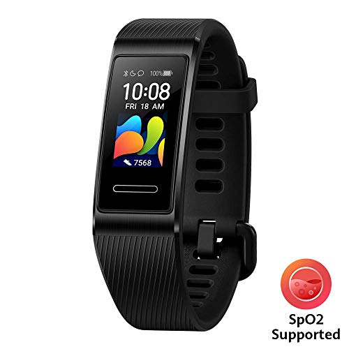 HUAWEI Band 4 Pro - Pulsera de actividad con pantalla AMOLED de 0.95 pulgadas, monitorización continua con TruSeen 3.5 24/7, monitoreo del sueño, GPS incorporado, 5 ATM, color graphite black