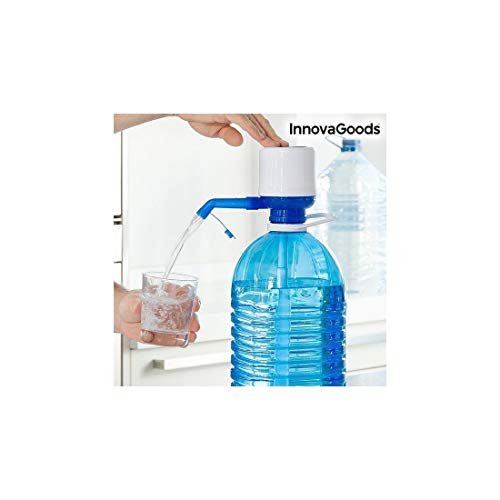 InnovaGoods Dispensador de Agua para Garrafas, Polipropileno, Blanco/Azul, 16.5x8x18 cm