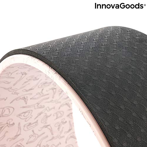 InnovaGoods Rueda de Yoga Rodha, Unisex Adulto, Negro, Ø 33 x 13 cm