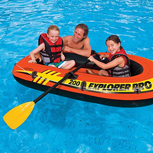 Intex 58357NP - Barca hinchable Explorer Pro 200 con remos e hinchador - 169 x 102 x 33 cm