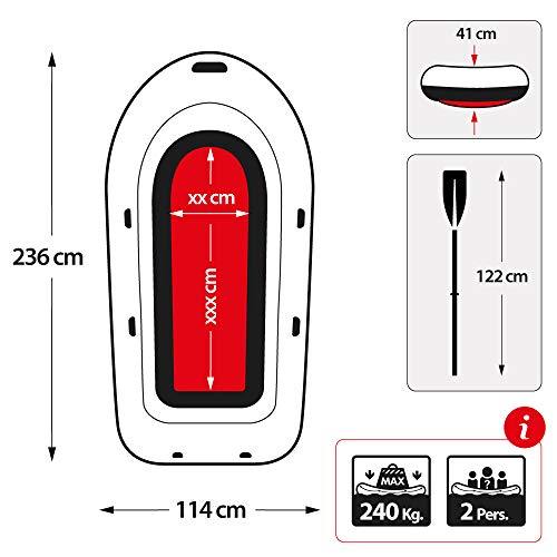 Intex 68347NP - Barca hinchable Seahawk 2 & remos 236 x 114 x 41 cm