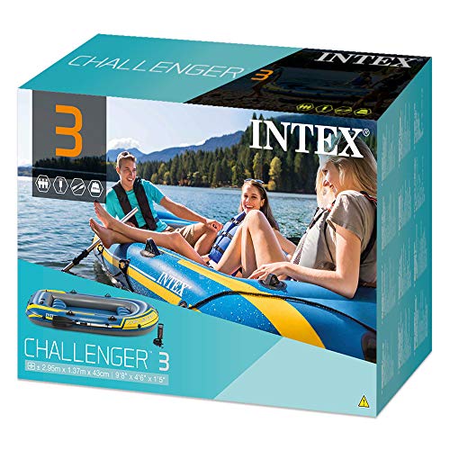 Intex 68370NP - Barca Hinchable Challenger 3 con Remos 295 x 137 x 43 cm