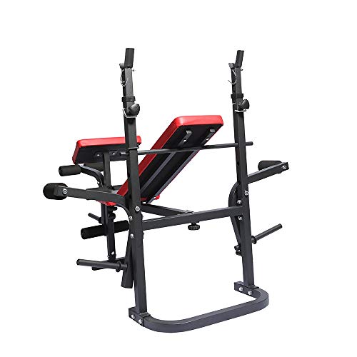 ISE - Banco de musculación multifunción ajustable plegable inclinable para entrenamiento completo SY5430B