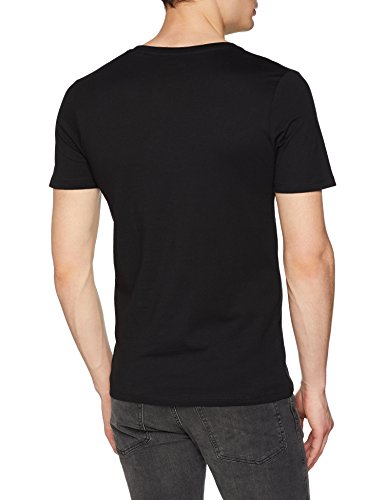 Jack & Jones Jjecorp Logo tee SS Crew Neck Noos Camiseta, Negro (Black Detail: Slim Fit), Medium para Hombre