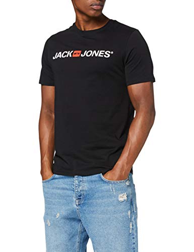 Jack & Jones Jjecorp Logo tee SS Crew Neck Noos Camiseta, Negro (Black Detail: Slim Fit), XX-Large para Hombre