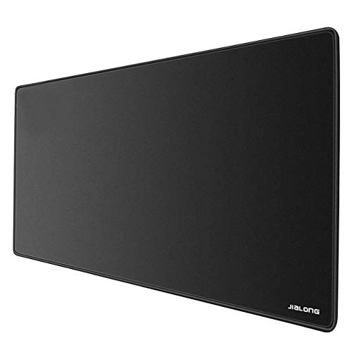 JIALONG Alfombrilla de Ratón Grande, Alfombrillas Gaming Raton Ordenador XXL Mouse Pad, Almohadilla de Escritorio - Negro