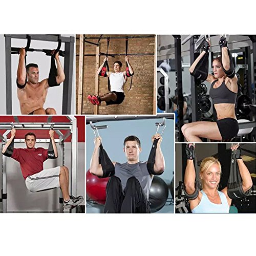 jincome Correas acolchadas AB, 1 par Suspensión AB Sling Correas colgantes Cinturones Músculos abdominales Entrenamiento Reverse Pull Sit Ups Chin-up Bar Montado Crossfit Muscles Carver