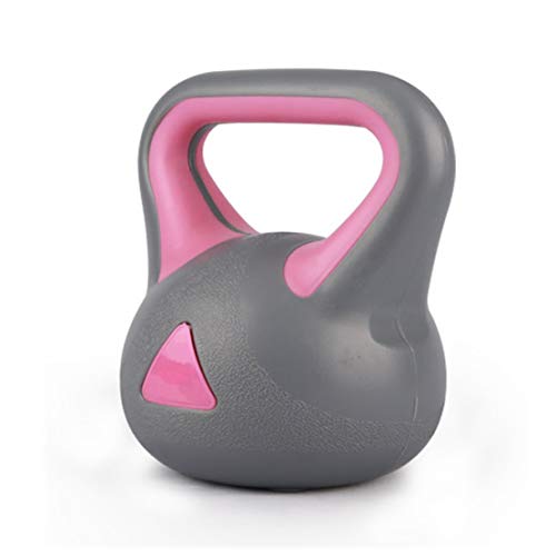 JLDN Aptitud Pesa Rusa, Kettlebell portátil Antideslizante asa fisicoculturismo Entrenamiento con Pesas, Kettlebells para la Fuerza y ​​Entrenamiento Cardiovascular,Pink_8Kg