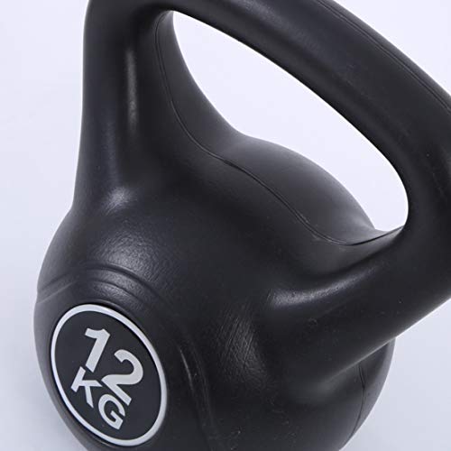 JLDN Aptitud Pesa Rusa portátil, Neopreno Kettlebell Antideslizante fisicoculturismo Entrenamiento Kettlebells con Pesas Grande para balística, núcleo, Entrenamiento con Pesas,Black_6Kg